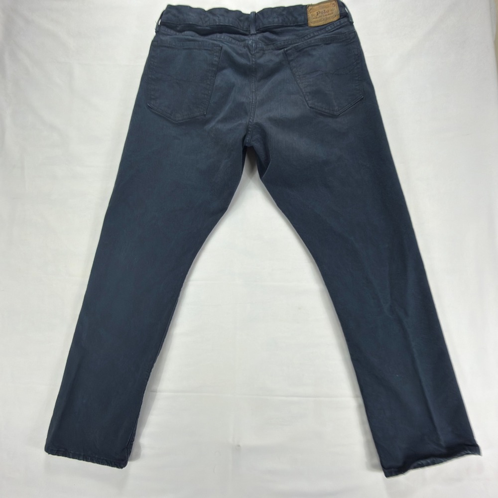 Polo Ralph Lauren Hampton Straight Pants Mens 36x32 Dark Wash Heavy Cotton - Picture 2 of 12